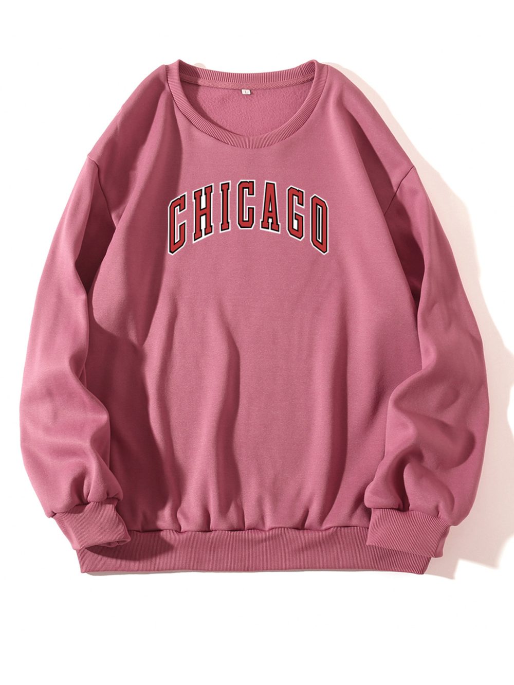 Autumn Winter Fleece Lined Crew Neck Sweater for Women: Wild Loose Casual Sports Bottoming Shirt - Image 5