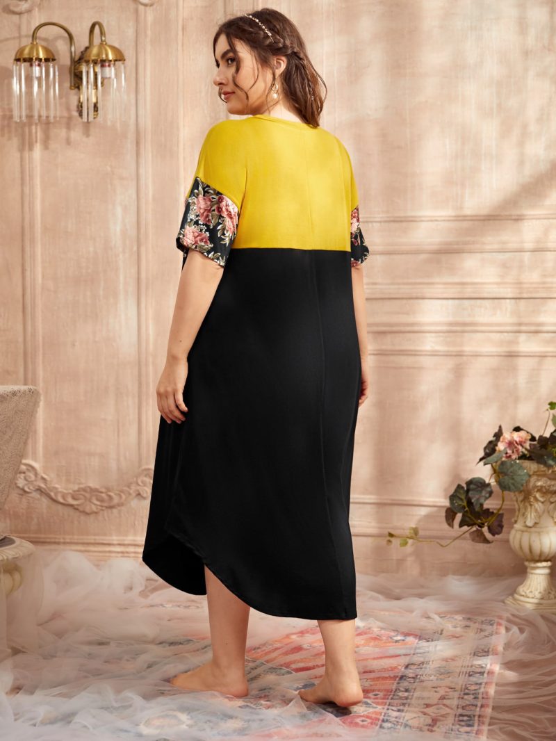 Be the Epitome of Plus Size Fashion in this Popular Asymmetric Hem Dress! - Image 4
