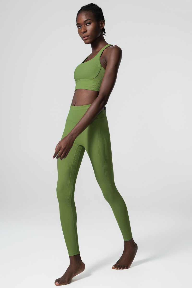 Skinny Yoga Clothes Suit: Women's Plastic Elastic Two-Piece Fitness Suit - Image 2