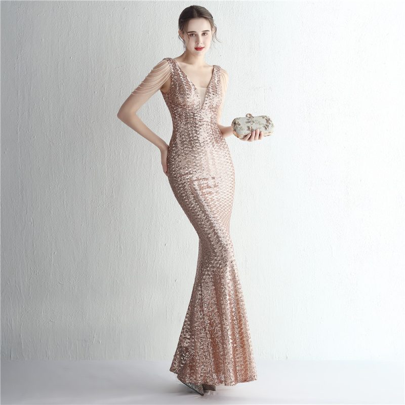 Sequin Aura Queen Fishtail Dress: Women's Elegant - Image 4