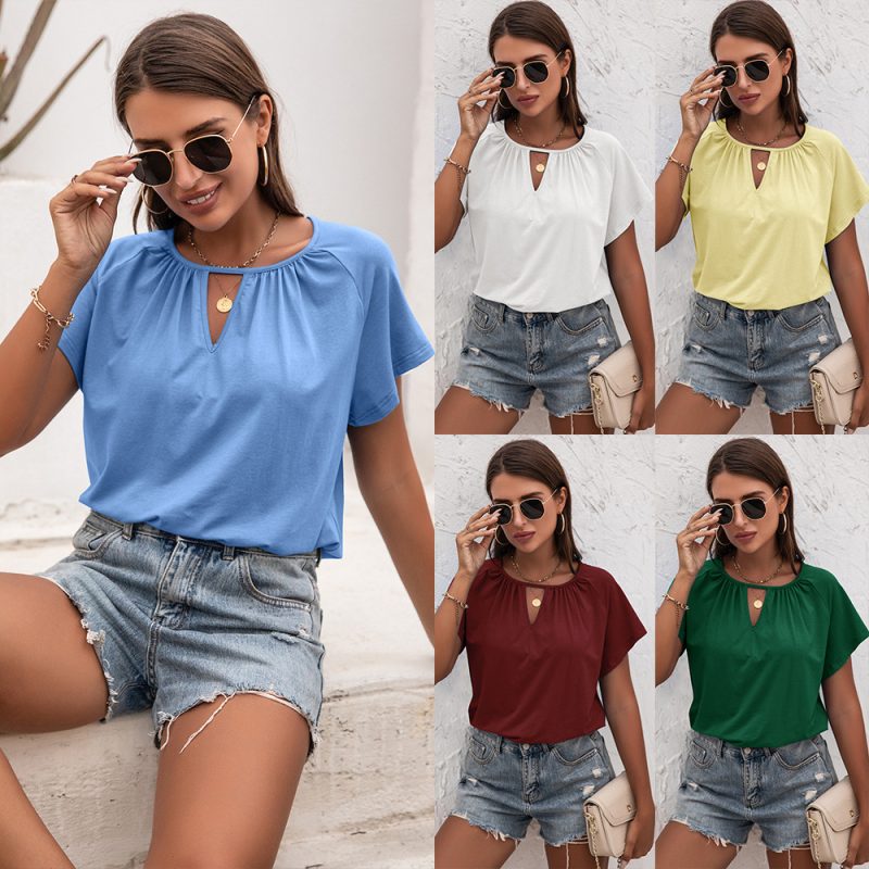 Summer Sexy Hollow-out Short-Sleeved Round Neck Women's Loose Sweater - Image 4