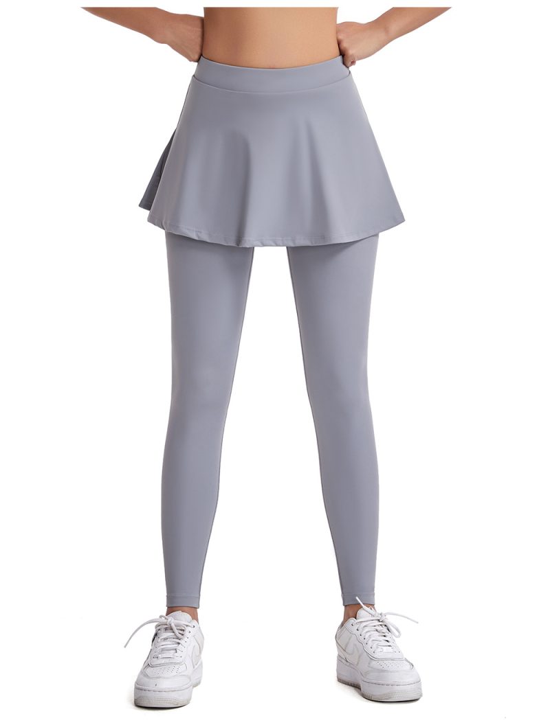 Women's Autumn Winter Nylon Nude Feel Pleated Yoga Skirt - Image 2