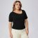 Plus Size Short-Sleeved T-Shirt: Spring Solid Color, Slim Fit, Casual Bottoming Top