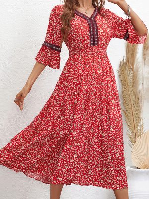 Best Fashionable Elegant Floral Dress for Women