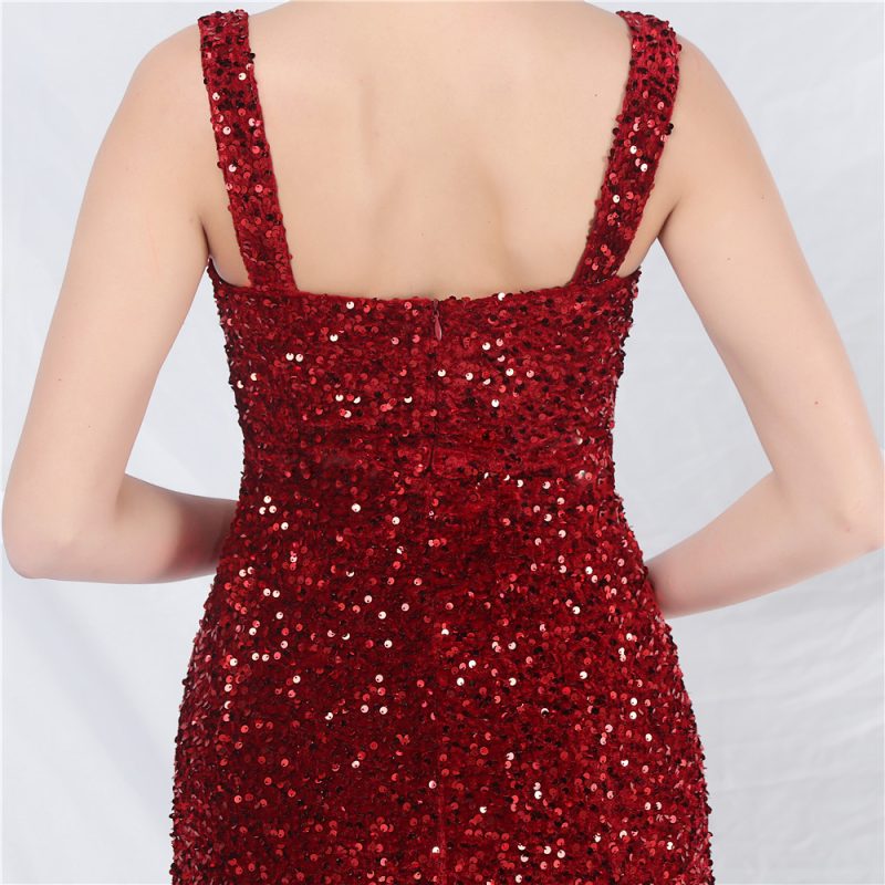 Sequined Velvet Bottom Dress: Women's Daily Glam - Image 4