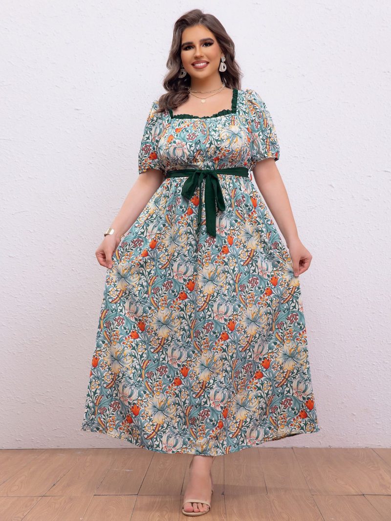Curvy Chic: Plus Size Color Matching Dress for Women - Image 4