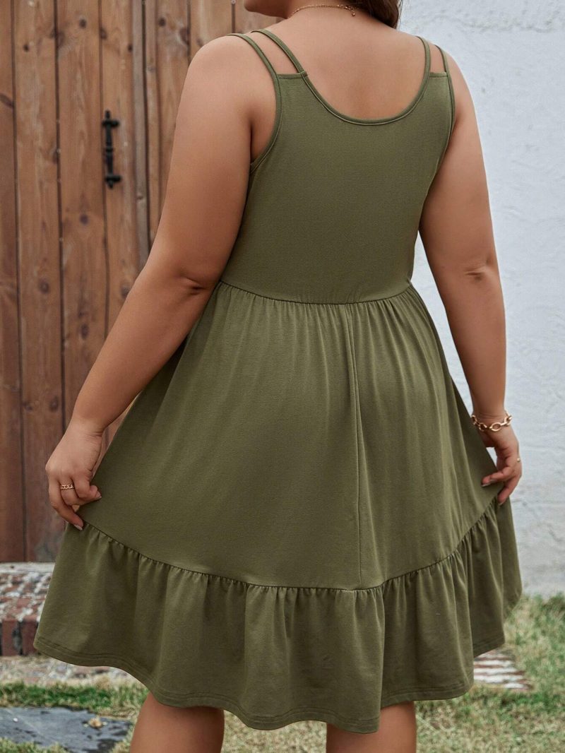Summer Plus Size Strap Swing Dress - Image 2