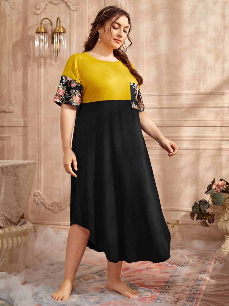 Be the Epitome of Plus Size Fashion in this Popular Asymmetric Hem Dress! - Image 2