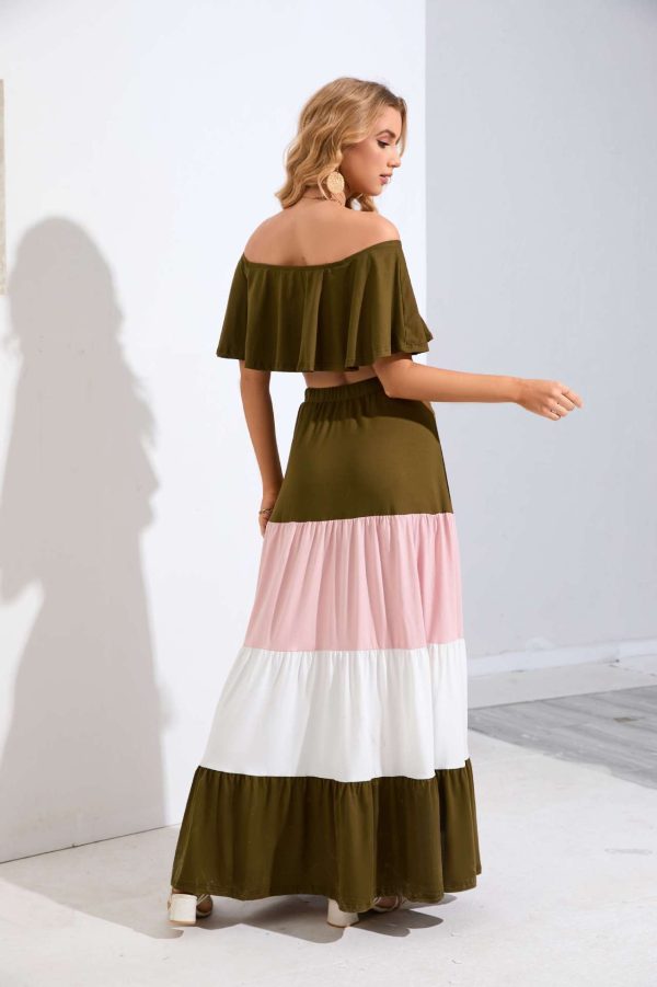 Contemporary Contrast Skirt and Top Ensemble: Embrace Modern Casual Fashion! - Image 2