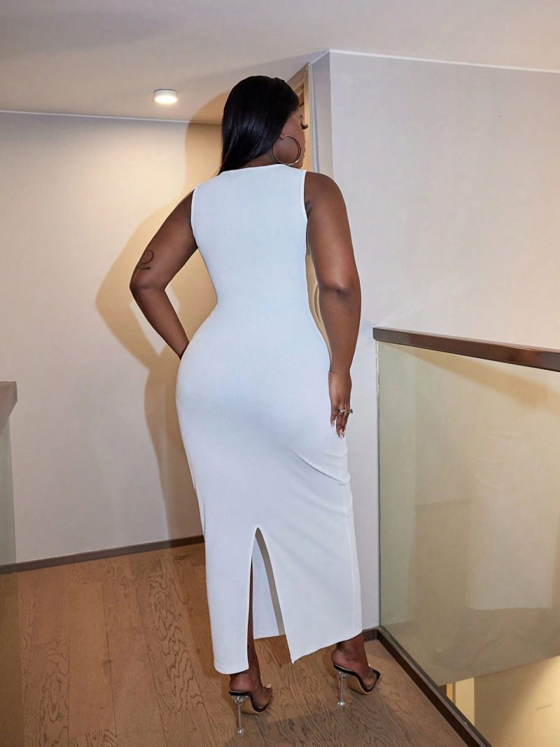 Internet Celebrity Top Product: Plus Size Casual Sheath Maxi Dress - Image 2