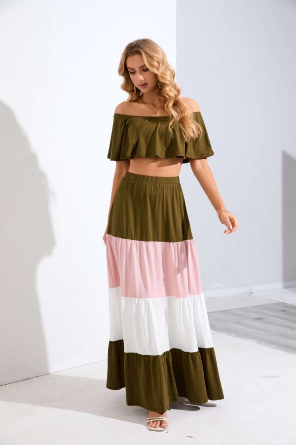 Contemporary Contrast Skirt and Top Ensemble: Embrace Modern Casual Fashion! - Image 3