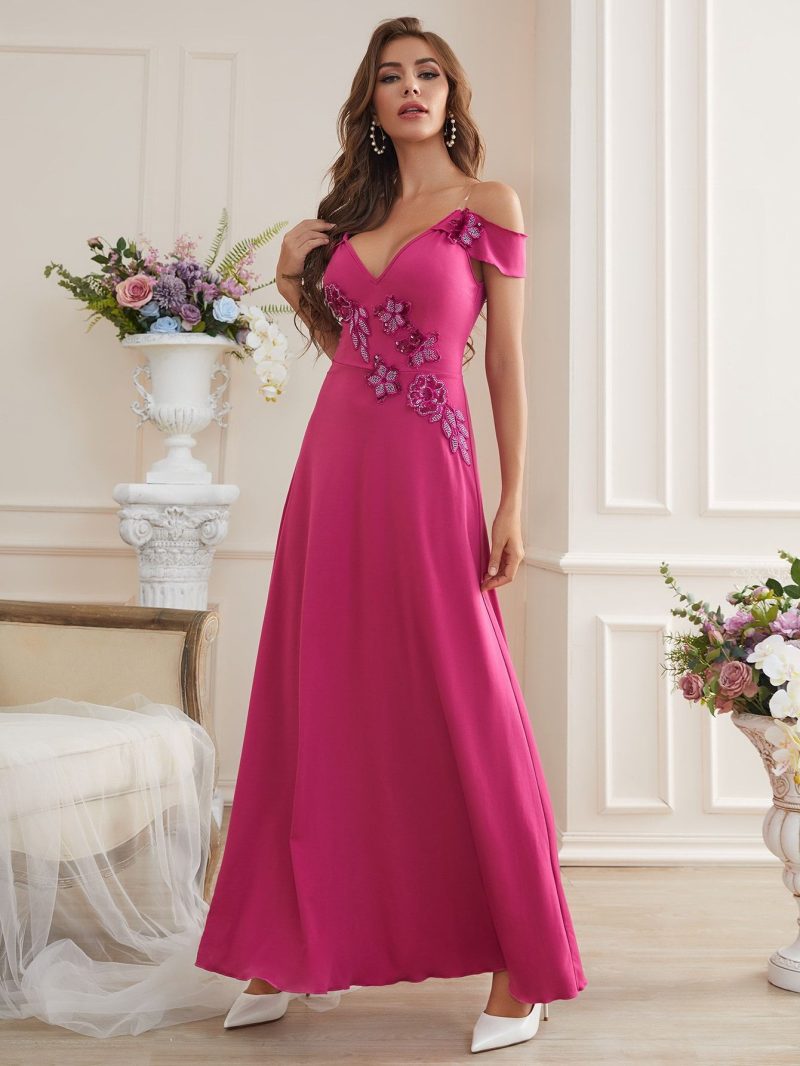 Elegant Applique Autumn Dress - Image 2