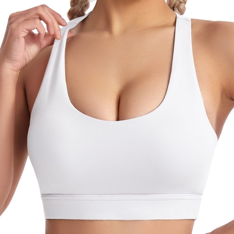 Women's Sports Underwear Vest: Shockproof Push-Up Workout Bra Nude Feel Yoga Jacket without Steel Ring - Image 2