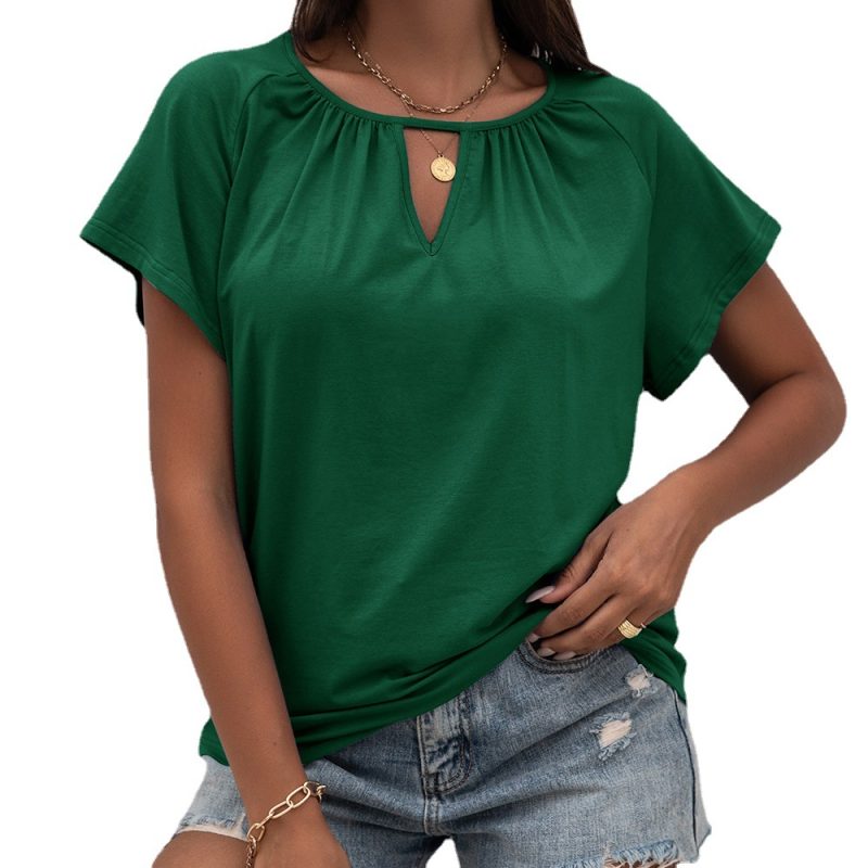 Summer Sexy Hollow-out Short-Sleeved Round Neck Women's Loose Sweater - Image 3