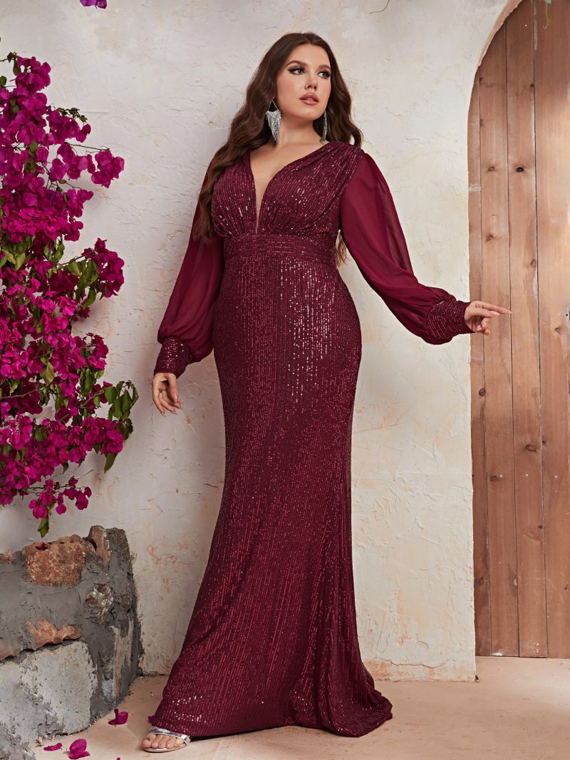 Gorgeous Sequin Long Sleeve Prom Dress: Redefine Elegance with Every Move! - Image 3