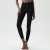 Sunken Stripe Dense Support Yoga Pants All Black