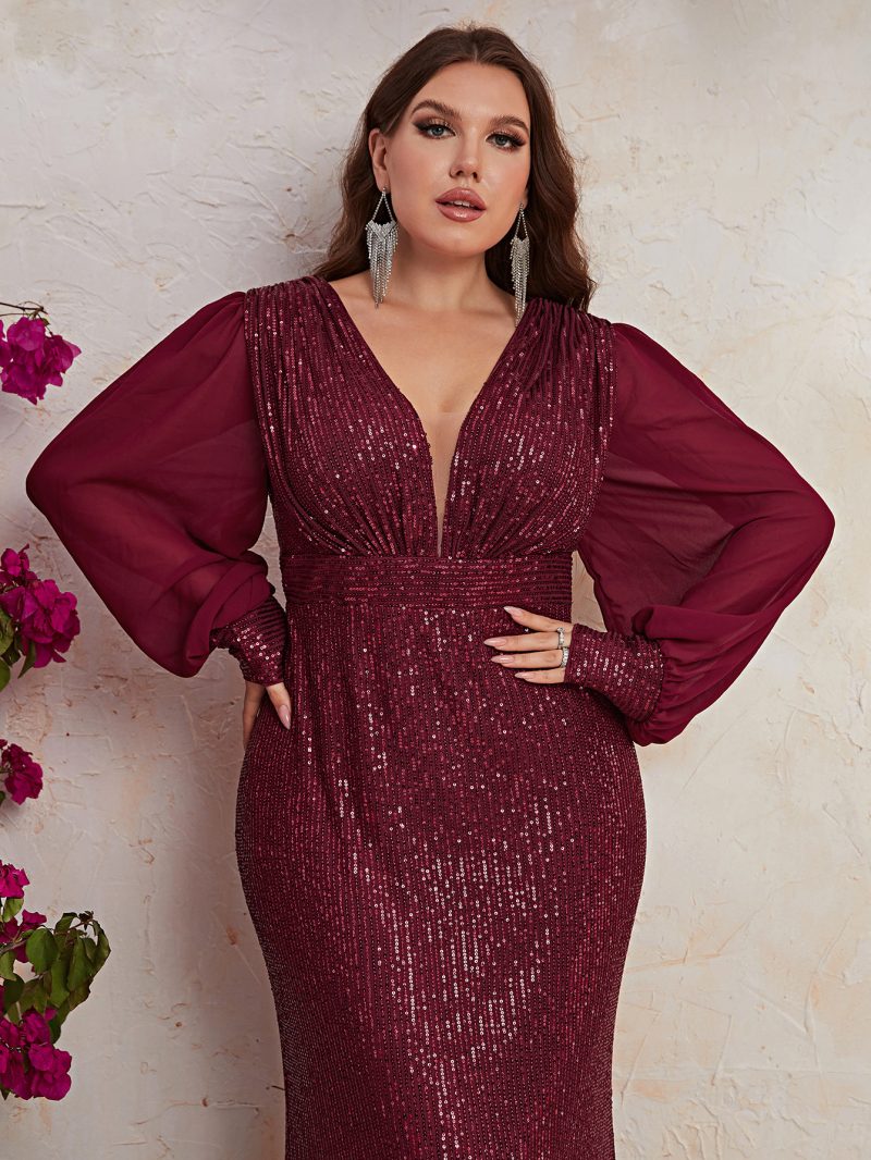 Gorgeous Sequin Long Sleeve Prom Dress: Redefine Elegance with Every Move! - Image 4