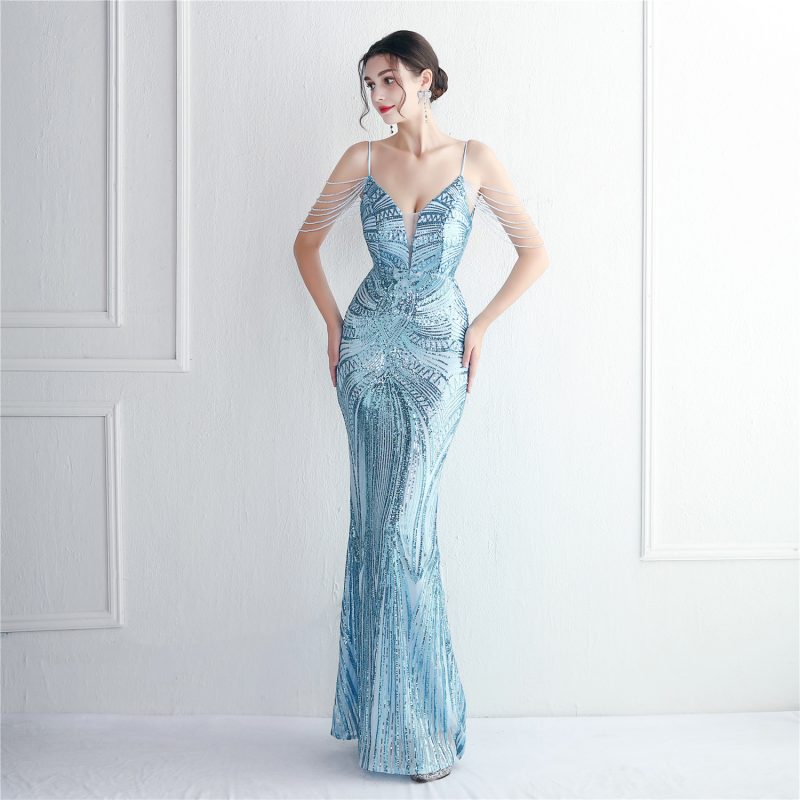 Positioning Sequined Cocktail Dress: Women's Slim Fit - Image 6
