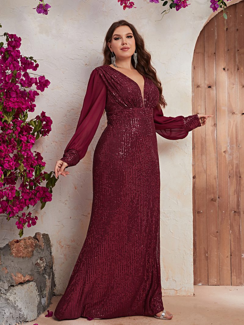 Gorgeous Sequin Long Sleeve Prom Dress: Redefine Elegance with Every Move! - Image 5