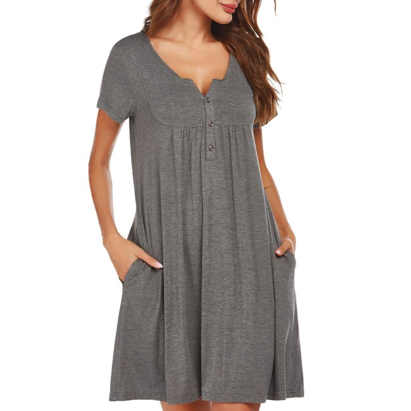 Summer Chic: Stay Cool and Comfortable in this Modal Rayon Nightdress! - Image 3