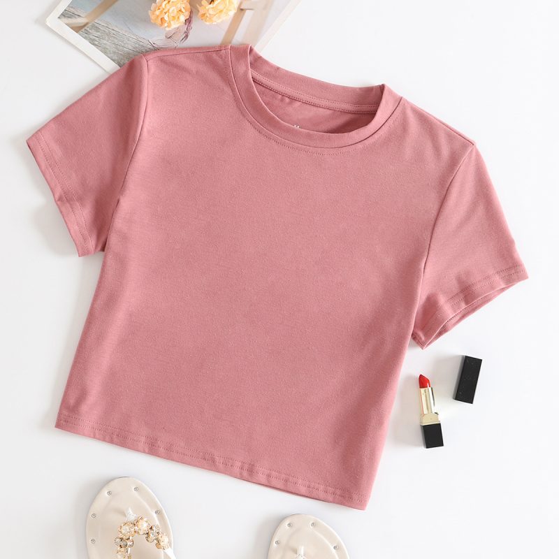 Summer Cropped Top Short-Sleeved T-Shirt for Women: Outerwear