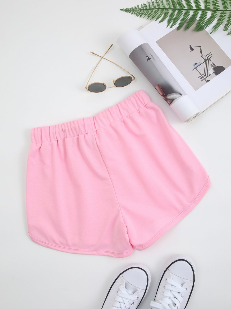 Summer Women's Fashionable Casual Sports Shorts: Simple NASA Letter Graphic Printing - Image 3