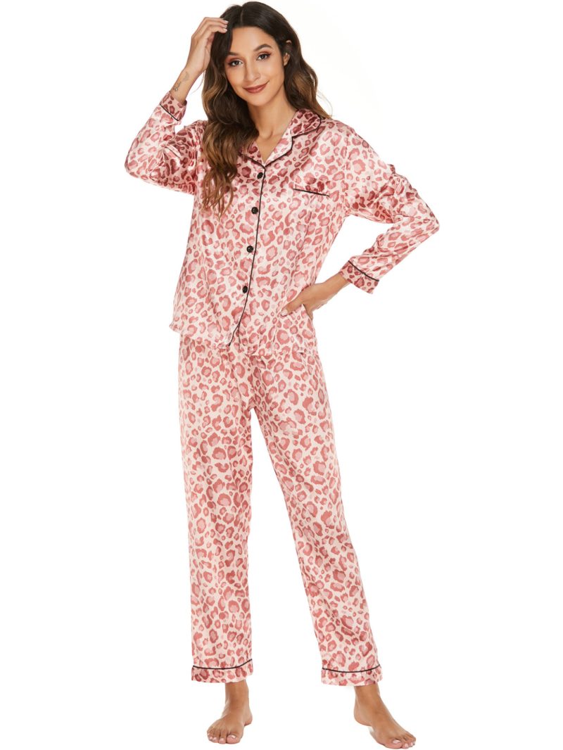 Long Sleeve Cardigan Home Wear Pajamas: Women's Autumn Suit