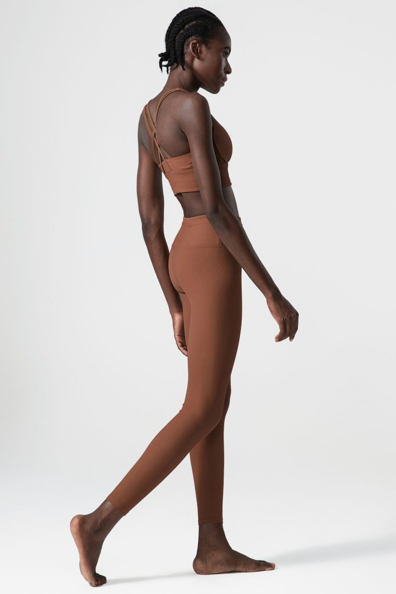 Skinny Yoga Clothes Suit: Women's Plastic Elastic Two-Piece Fitness Suit - Image 7