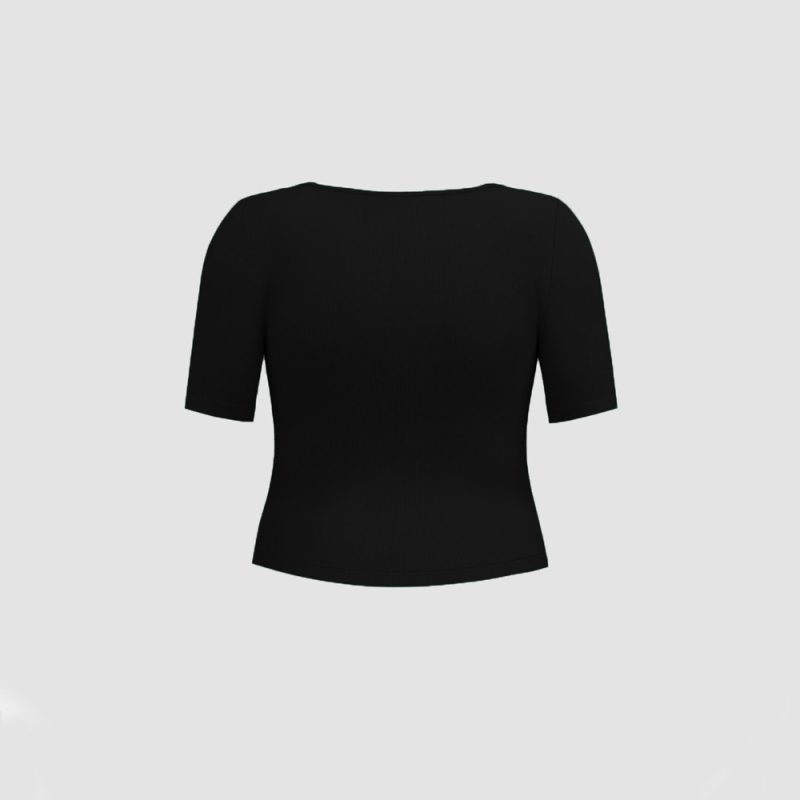 Plus Size Short-Sleeved T-Shirt: Spring Solid Color, Slim Fit, Casual Bottoming Top - Image 4
