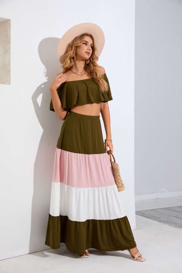 Contemporary Contrast Skirt and Top Ensemble: Embrace Modern Casual Fashion! - Image 4