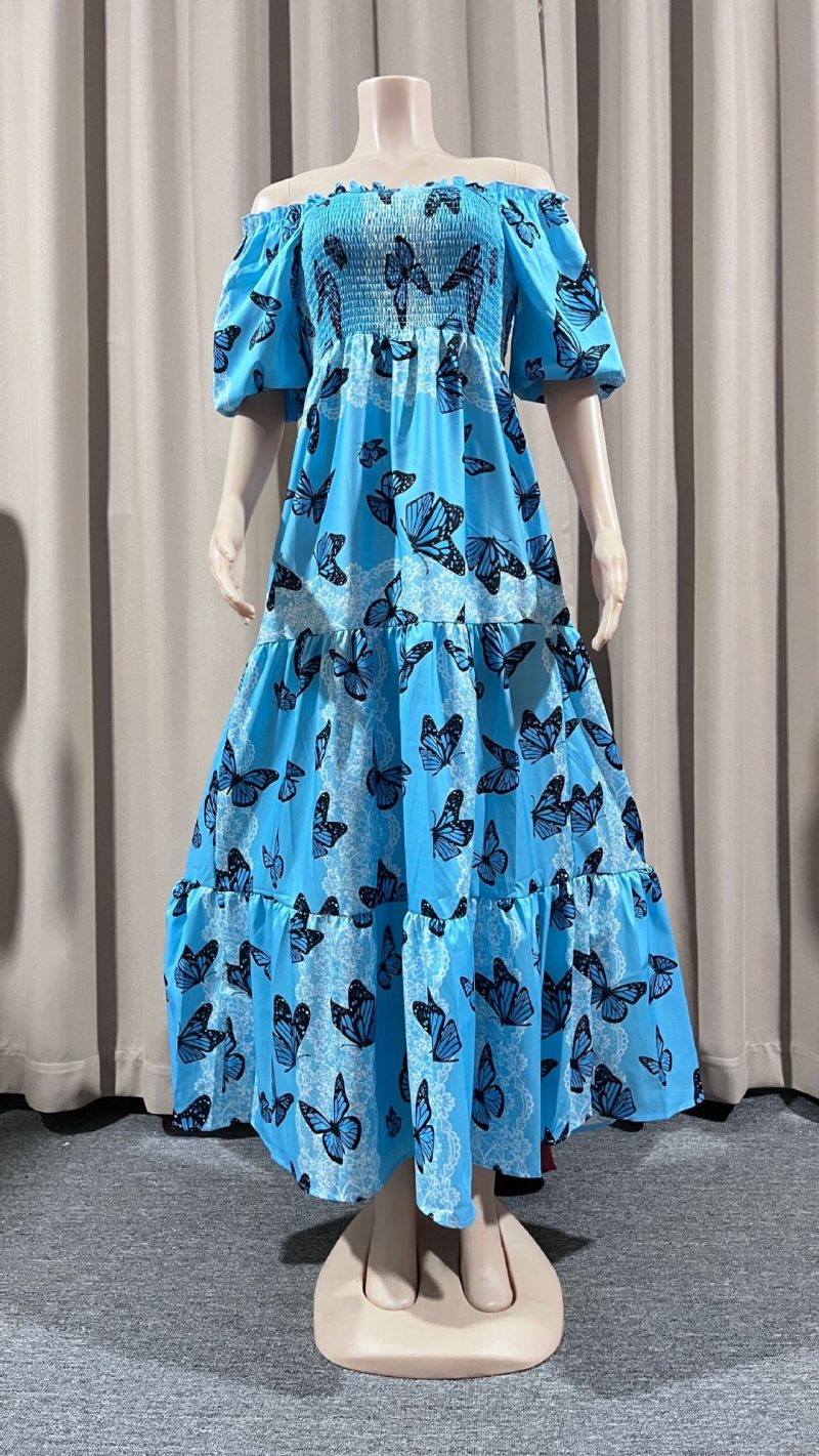 Floral Off-Shoulder Dress: Women's Spring/Summer - Image 7