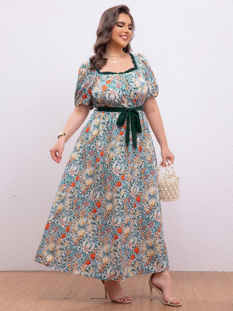 Curvy Chic: Plus Size Color Matching Dress for Women - Image 2