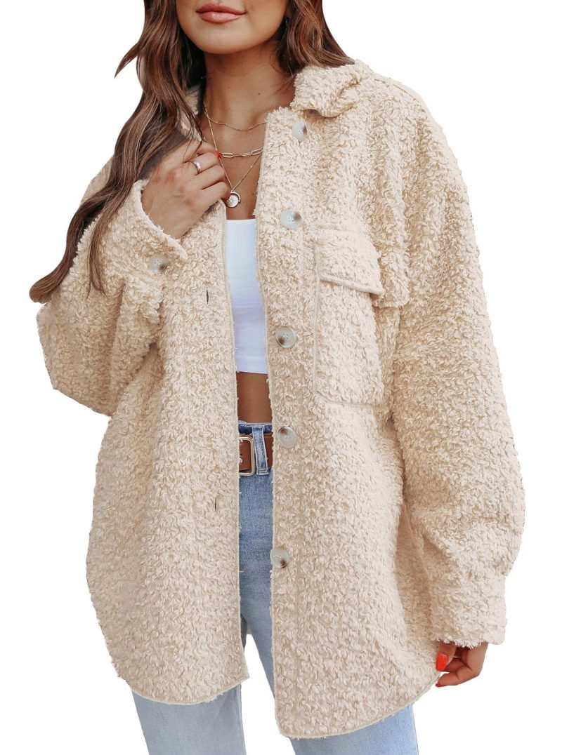 Woolen Women's Warm Winter Jacket with Turkish Fur Fleece Lining - Image 2