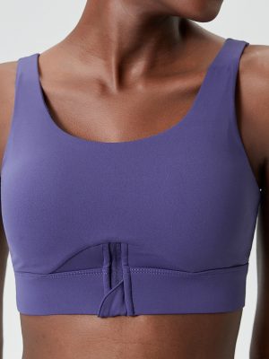 BreathEasy Workout Bra: Women’s Zipper Vest