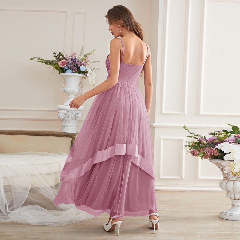 Summer Maxi Mesh Lace Swing Dress - Image 3