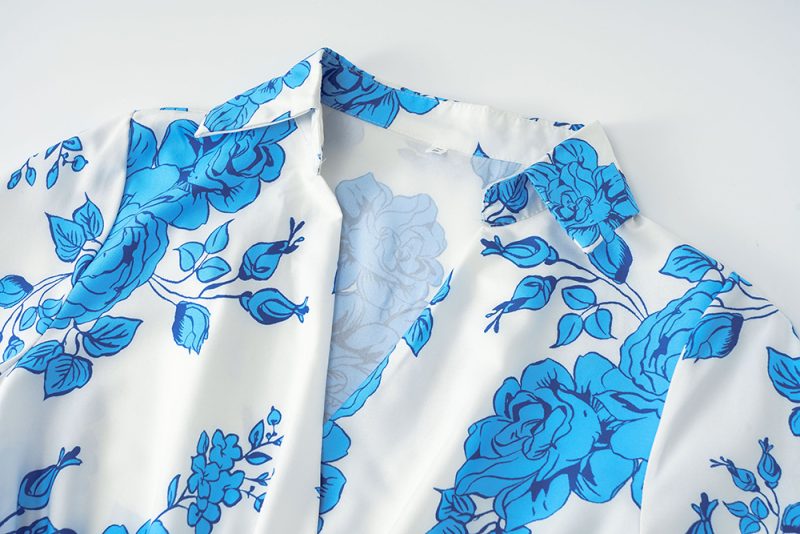 Women's Autumn Printed Long Sleeve Midi Dress - Image 5