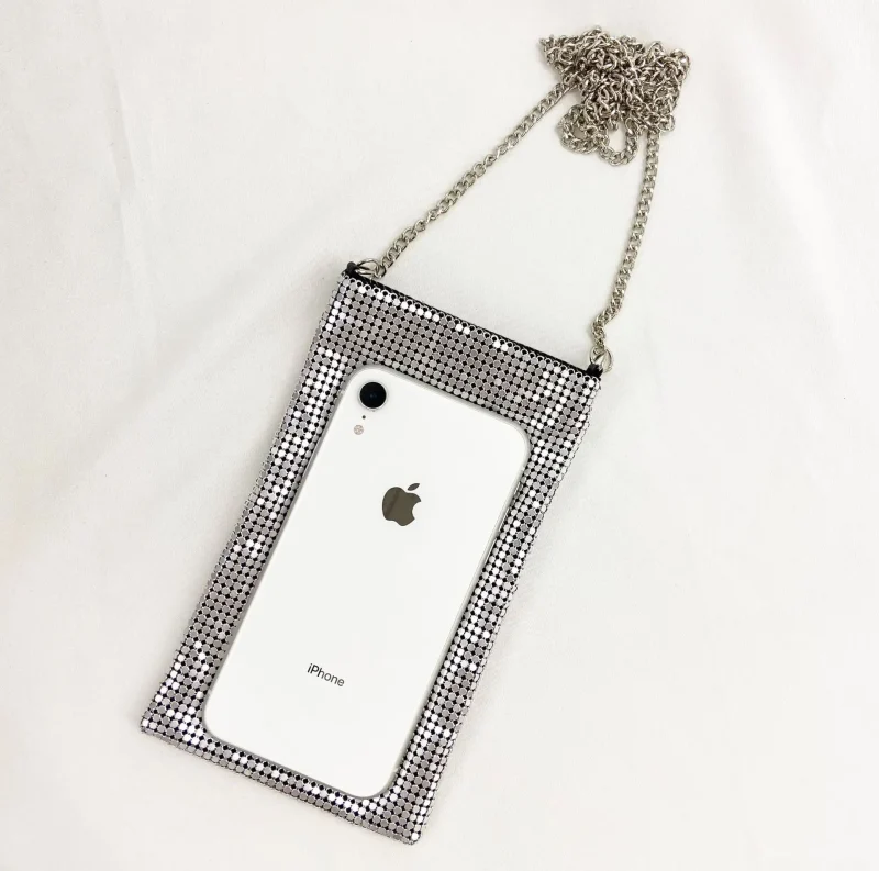Touch Leather Bling Shiny Phone Bag - Image 4