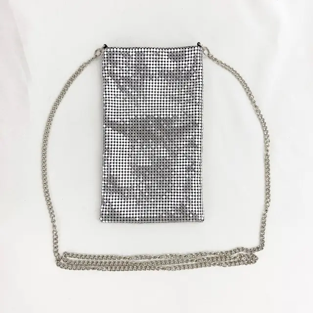 Silver shoulder bag