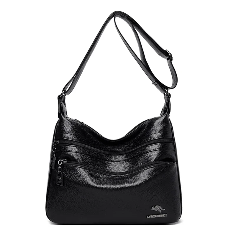 Designer Quality Luxury Ethical Leather Multi Pocket Bag - Image 7