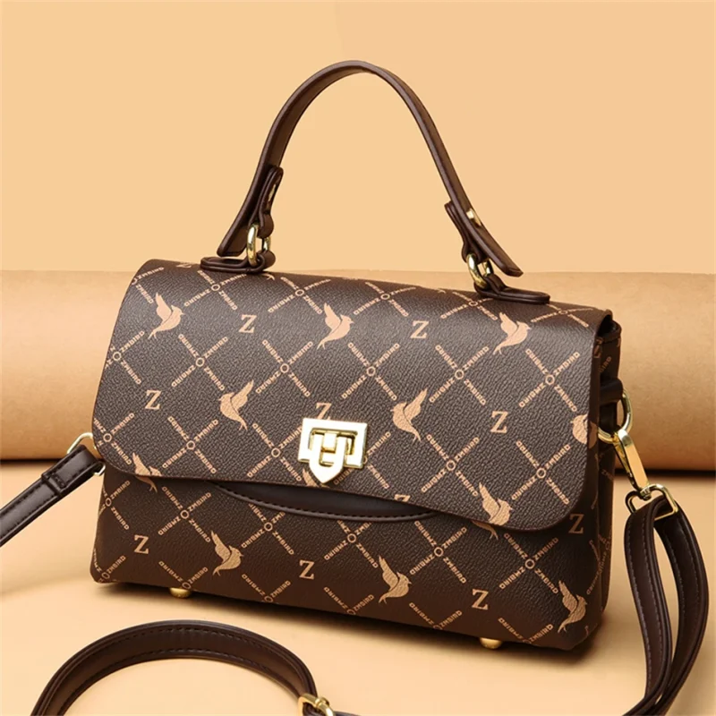 High Quality Leather Luxury Shoulder Handbags Square Messenger Bag - Image 14