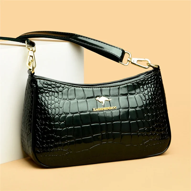High Quality Patent Vintage Elegant Female Crossbody Messenger Bag - Image 14