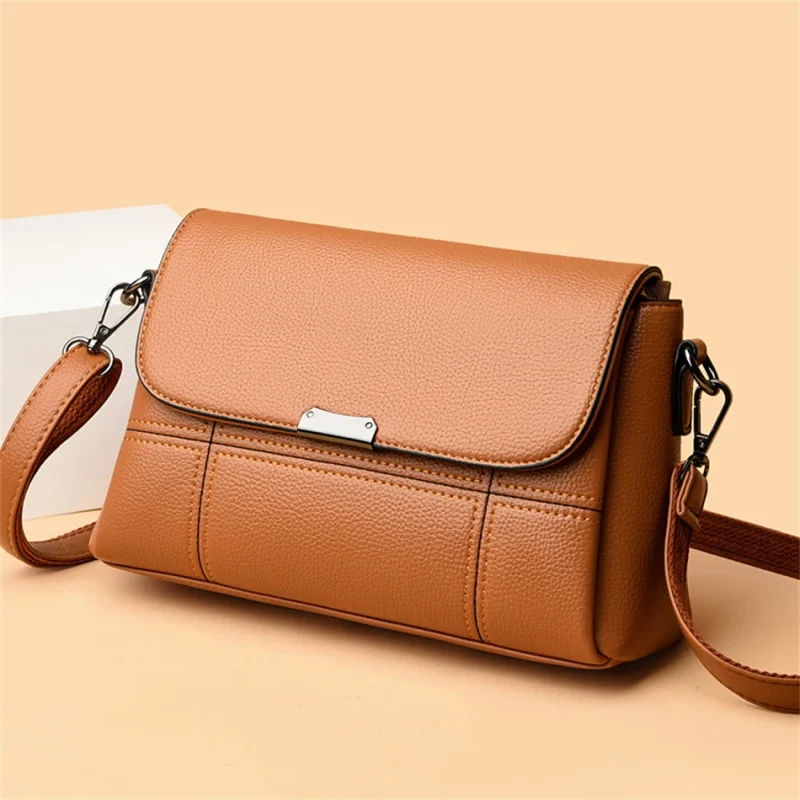 Luxury Vintage  Women Soft Leather Shoulder Crossbody Bag - Image 9