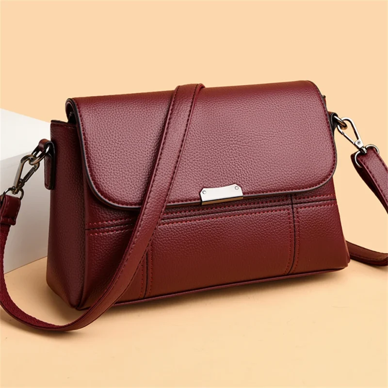 Luxury Vintage  Women Soft Leather Shoulder Crossbody Bag - Image 8