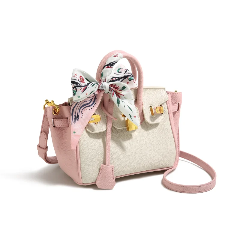 Luxury Crossbody Bag with Silk Scarf - Image 7