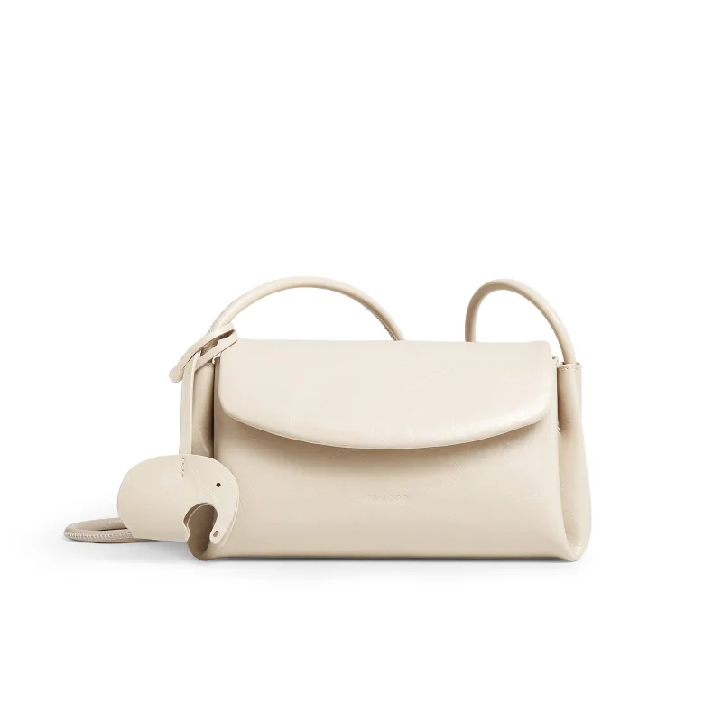 Genuine Leather Cute Little Elephant Decoration Crossbody Bag - Image 7