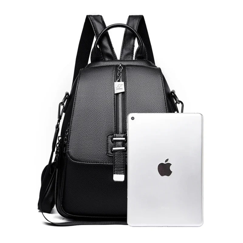 Designer Chic Eco Leather Backpack - Image 8