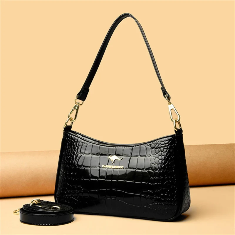 High Quality Patent Vintage Elegant Female Crossbody Messenger Bag - Image 10