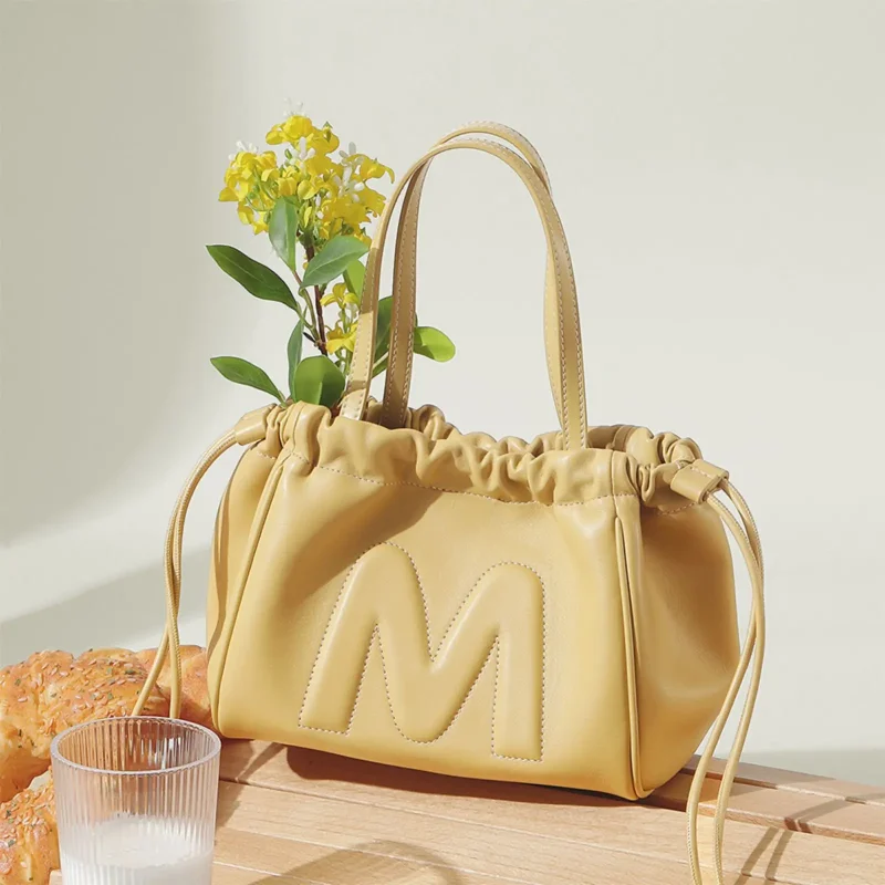 Eco Drawstring Design Bucket Bag