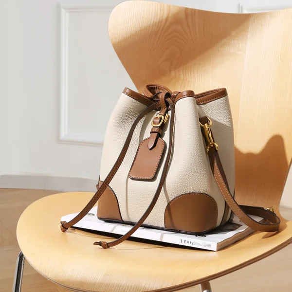 Eco Small Drawstring Bucket Bag - Image 6