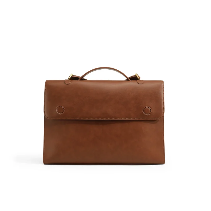 Vintage Luxury Briefcase, Commuter Large Capacity Handbag - Image 7